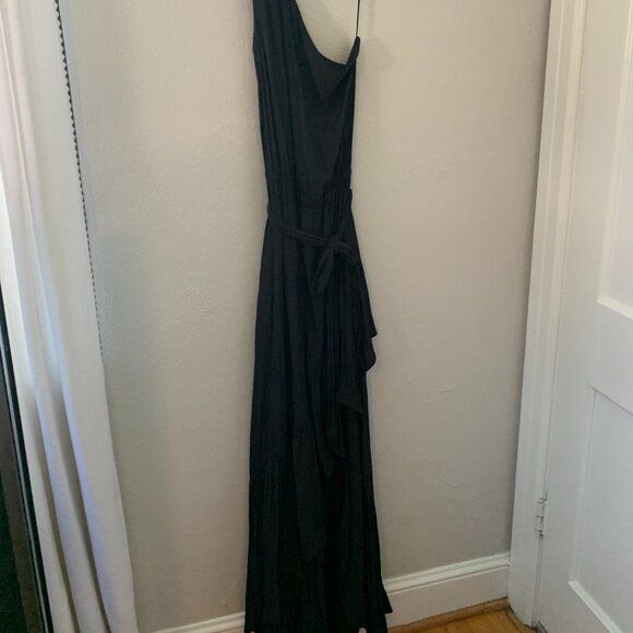 Ramy Brook One Shoulder Medium Black Dress - Picture 1 of 9